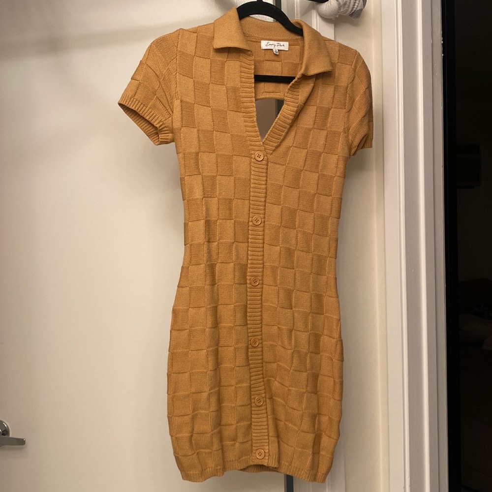 Emory Park yellow button down dress